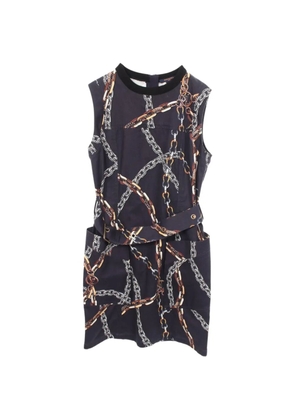Louis Vuitton Pre-Owned 2010s belted chain-print mini dress - Blue