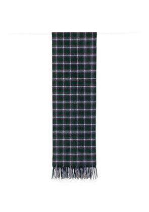 Nº21 tartan-pattern fringed scarf - Green