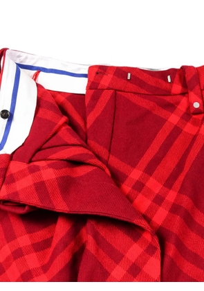 Burberry Pre-Owned 2010s Check-pattern wrap mini skirt - Red