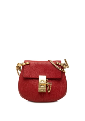 Chloé Pre-Owned 2016 Nano Grained Lambskin Drew crossbody bag - Red