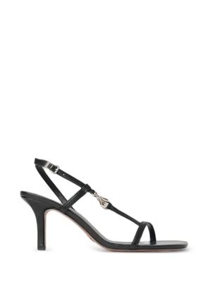 Patrizia Pepe Fly-plaque leather sandals - Black