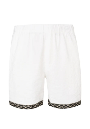COMMAS Resort embroidered-trim shorts - White