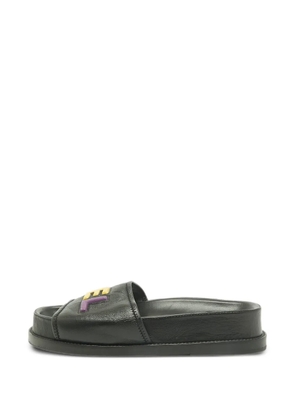 CHANEL Pre-Owned CC leather sandals - Black