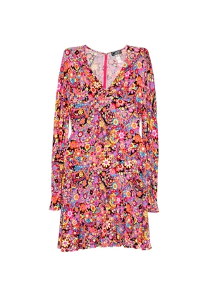 Versace Pre-Owned floral-print long-sleeve dress - Black