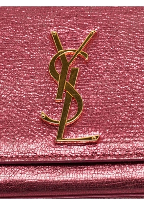Saint Laurent Pre-Owned 2013 Cassandre metallic clutch bag - Pink