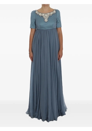 Dolce & Gabbana crystal-embellished maxi dress - Blue