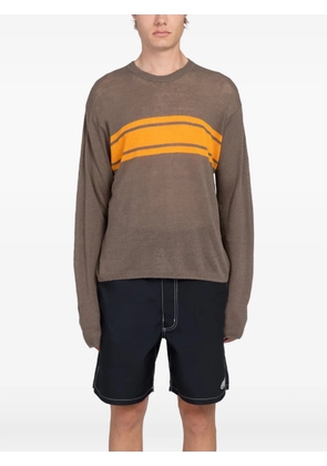 Stüssy striped long-sleeve sweater - Brown