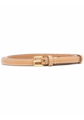 Prada contrast-stitching buckle-fastening belt - Neutrals