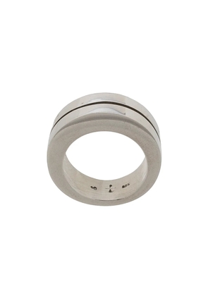 Parts of Four Crescent Crevice band-style ring - Silver