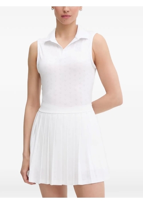 Lacoste pleated sleeveless mini dress - White