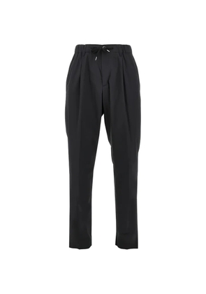 Herno pleated drawstring trousers - Black