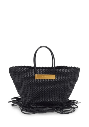 Balenciaga Pre-Owned braided fringe tote bag - Black