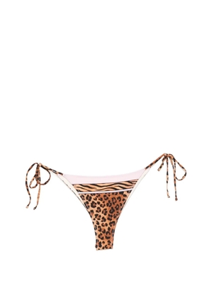 MC2 Saint Barth Marielle animal-print side-tie bikini bottoms - Brown