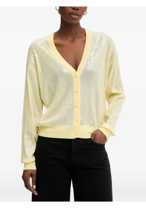 LIU JO sequin-embellished cardigan - Yellow