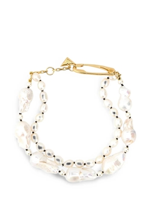 Prada pearl and safety-pin anklet - Gold