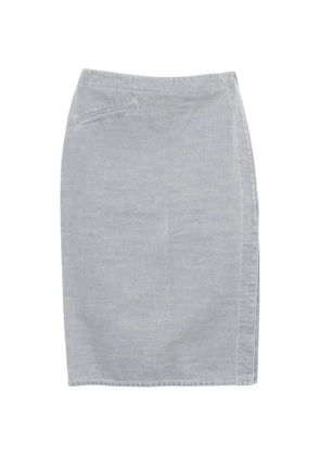Fendi Pre-Owned 2010s logo-embossed denim mini skirt - Blue