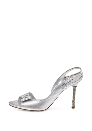 Loriblu crystal-embellished ankle-strap sandals - Silver