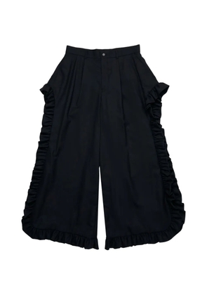 Noir Kei Ninomiya ruffled trousers - Black