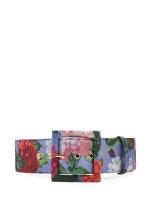 Carolina Herrera Icon hydrangea-print belt - Blue