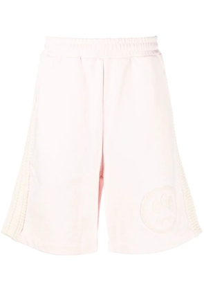 BARROW logo-patch cotton track shorts - Pink