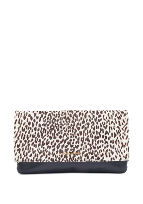 Saint Laurent Pre-Owned leopard-pattern clutch bag - Black