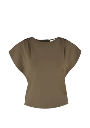 Roland Mouret Petal drape-sleeve top - Green