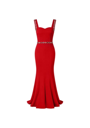 Dolce & Gabbana crystal-embellished mermaid-silhouette maxi dress - Red