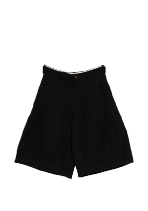 Comme Des Garçons panelled textured-finish shorts - Black
