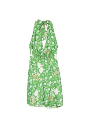 DÔEN Mazarin floral-print silk mini dress - Green