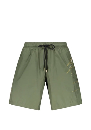 Plein Sport graphic-print drawstring swim shorts - Green