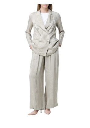 Armani Exchange floral-print satin trousers - Neutrals