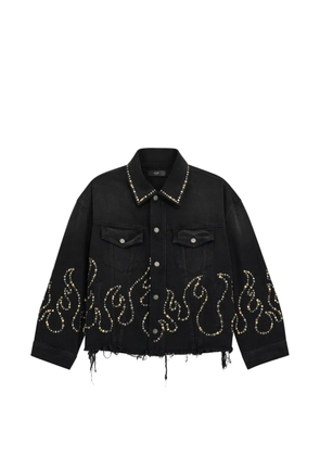 AMIRI studded flames trucker jacket - Black