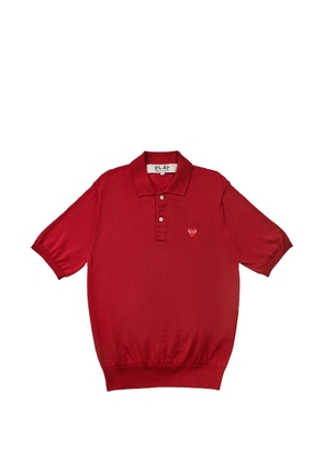 Comme Des Garçons Play logo-patch polo shirt - Red