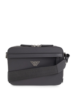 Emporio Armani logo-applique messenger bag - Grey