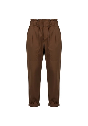 Black Label elasticated-waist cargo pants - Brown