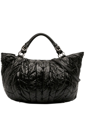 Miu Miu Pre-Owned 2010 Quilted Patent Leather Hobo satchel - Black
