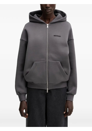 WRSTBHVR Diago V2 logo-embroidered zip-up hoodie - Grey