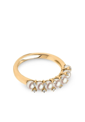 Yoko London 18kt yellow gold Eclipse Akoya pearl and diamond ring