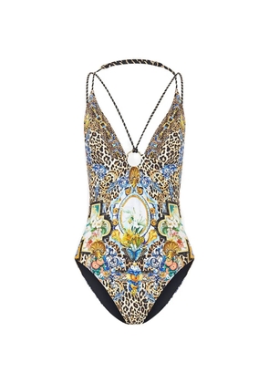 Camilla leopard-print swimsuit - Black