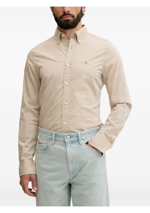 Gant embroidered-logo button-down shirt - Neutrals