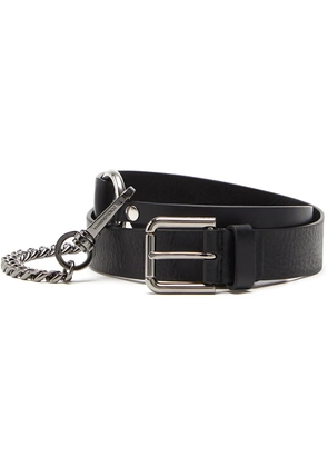 Dolce & Gabbana chain-link hoop buckled belt - Black