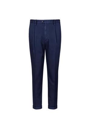 DEVORE pleated turn-up trousers - Blue