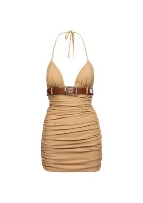 MEDEEA ruched mini dress - Neutrals