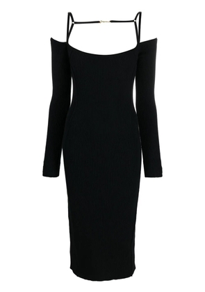 Jacquemus La Robe Sierra ribbed midi dress - Black