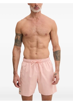 Lacoste logo-patch swim shorts - Pink