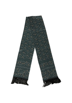 Dolce & Gabbana floral-pattern fringed scarf - Green