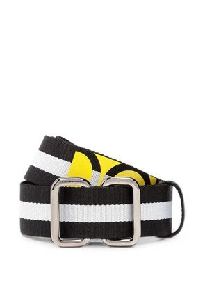 Dolce & Gabbana logo-print striped belt - Black