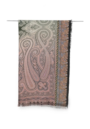 Pierre-Louis Mascia paisley-print frayed scarf - Neutrals