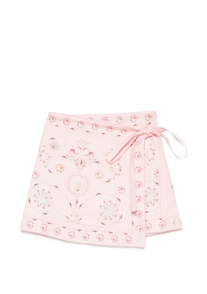 Agua By Agua Bendita Luna Playa wrap mini skirt - Pink