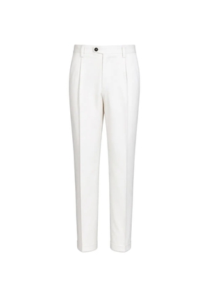 DEVORE pleated turn-up trousers - Neutrals